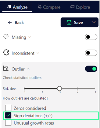 How to check for sign devations? – DQC